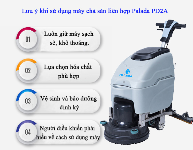 Lưu ý khi sử dụng máy chà sàn liên hợp Palada PD2A
